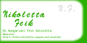 nikoletta feik business card
